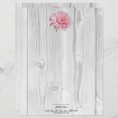 Feuille de papier personnalisée Gerber Daisy rusti (Devant / Derrière)