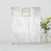 Feuille de papier personnalisée libellule verte (Debout devant)