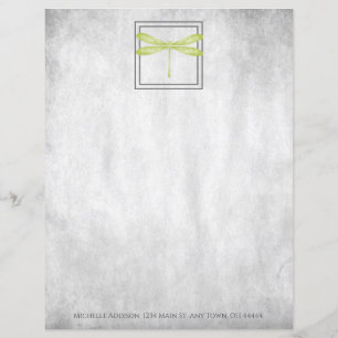 Feuille de papier personnalisée libellule verte