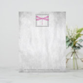 Feuille de papier personnalisée Magenta Dragonfly (Debout devant)