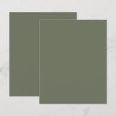 Feuille de papier personnalisée vert mousse (Devant / Derrière)