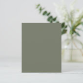 Feuille de papier personnalisée vert mousse (Debout devant)