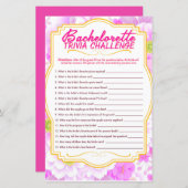 Feuille de papier pour jeu de fête de Bachelorette (Devant / Derrière)