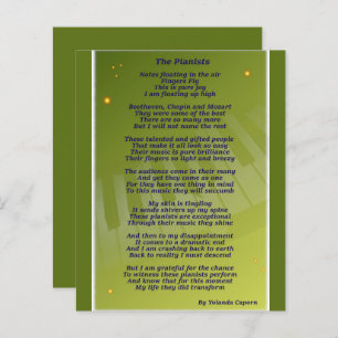 Feuille de papier pour pianistes