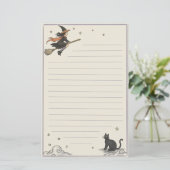 Feuille de papier rayée de vol enchanté 5,5" x 8,5 (Debout devant)
