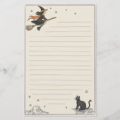 Feuille de papier rayée de vol enchanté 5,5" x 8,5 (Devant)