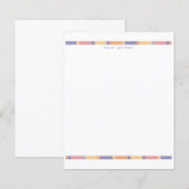 Feuille de papier rayée moderne (Devant / Derrière)