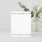 Feuille de papier rayée moderne (Debout devant)