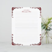 Feuille de papier recouvert d'élégance baroque (Debout devant)