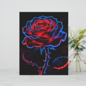 Feuille de papier Rose Néon (Debout devant)