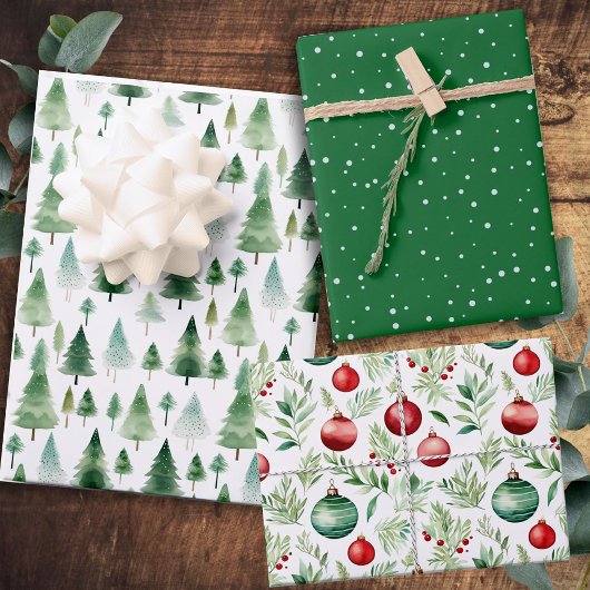 Feuille de papier rouge vert Motif de Noël