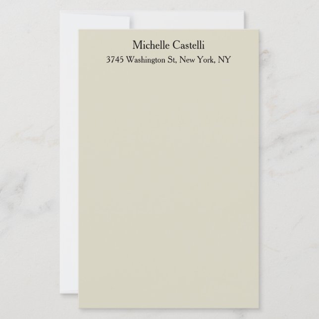 Feuille de papier simple classique professionnel (Devant)