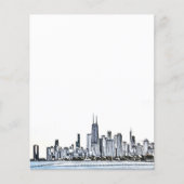 Feuille de papier Skyline de Chicago (Devant)