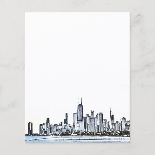Feuille de papier Skyline de Chicago (Devant)