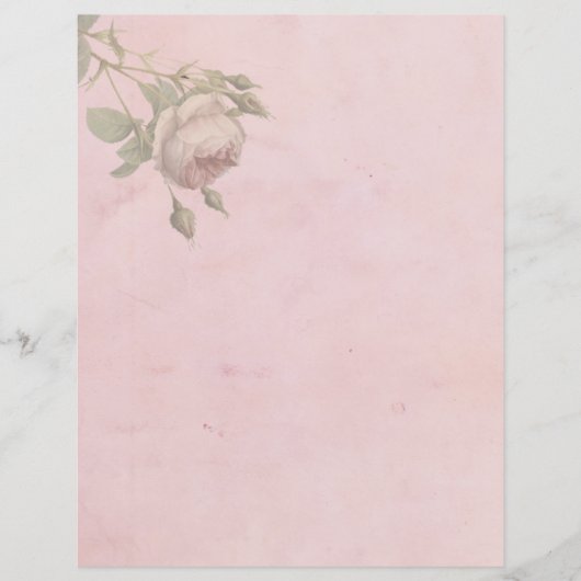 Feuille de papier vintage rose (Devant)