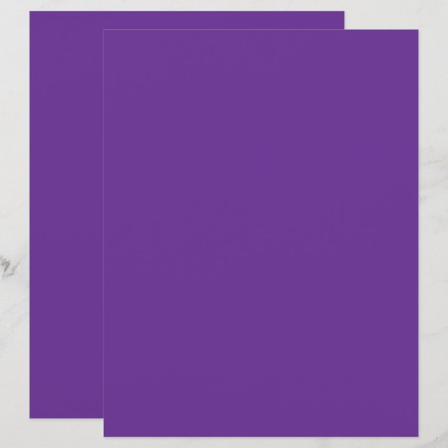 Feuille de papier violet | Design minimal audacieu (Devant / Derrière)