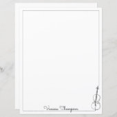 Feuille de papier violon de musique classique (Devant / Derrière)