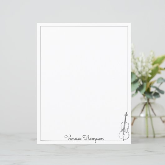 Feuille de papier violon de musique classique (Debout devant)