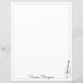 Feuille de papier violon de musique classique (Devant)