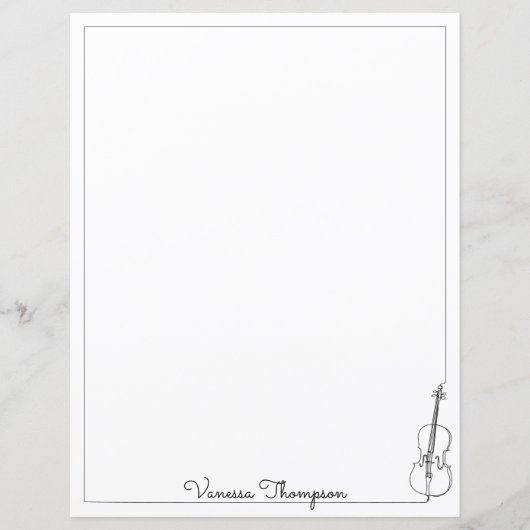 Feuille de papier violon de musique classique (Devant)