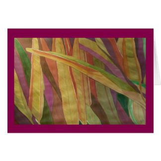 Feuille de plante d'aquarelle dans le coucher du