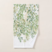 Feuille De Plante décoratifs Or Et Vert (Serviette à main)