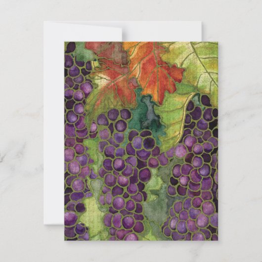 Feuille de raisin d'automne faire-part de mariage (Devant)