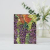 Feuille de raisin d'automne faire-part de mariage (Debout devant)