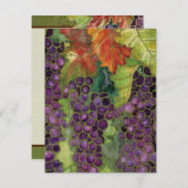 Feuille de raisin d'automne faire-part de mariage (Devant / Derrière)