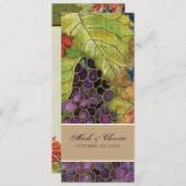 Feuille de raisin d'automne faire-part de mariage (Devant / Derrière)
