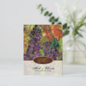 Feuille de raisin d'automne Faire-part de mariage  (Debout devant)