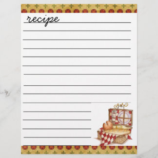 feuille de recette