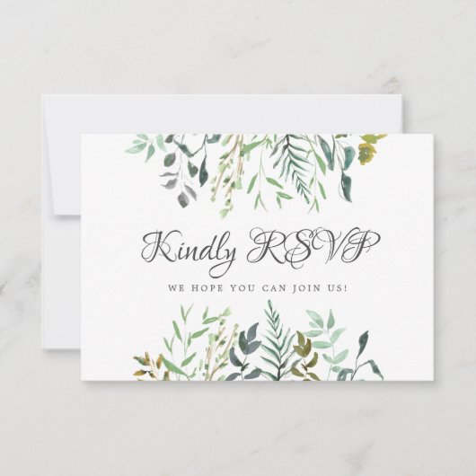 Feuille de réponse de mariage avec choix de repas (Devant)