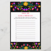 Feuille de réponse du jeu de photos Floral Fiesta  (Devant)