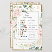 Feuille de réponses du Pictionary d'émoji de maria (Devant / Derrière)