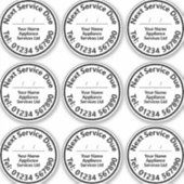 Feuille de stickers de service d'appareillage dome (Devant)