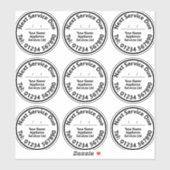 Feuille de stickers de service d'appareillage dome (Feuille)
