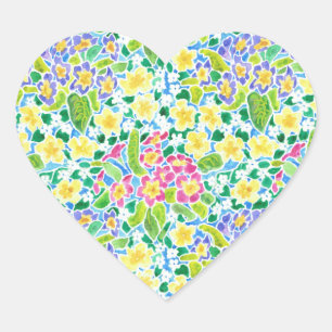 Feuille de Stickers en forme de coeur, Jolies Prim