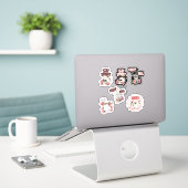 Feuille de stickers Halloween (Ordinateur portable sur le bureau)