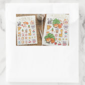 Feuille de stickers kawaii chibi à découper (Sac)