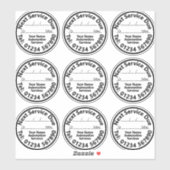 Feuille de Stickers Wind Service Voiture Prochain (Feuille)