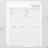 Feuille de travail de planification d'événements m (Devant / Derrière)