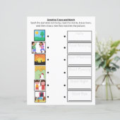 Feuille de travail de trace et d'appariement de sa (Debout devant)