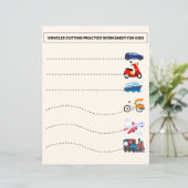 Feuille de travail sur la pratique de découpe des  (Debout devant)