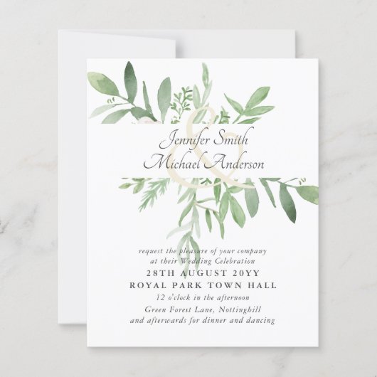 Feuille de verdure budgétaire Ampersand Mariage mo (Devant)