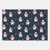 Feuille d'enveloppement d'ours polaire de Noël Jeu (Devant)