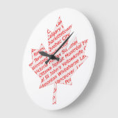 Feuille d'érable avec horloge des villes canadienn (Angle)