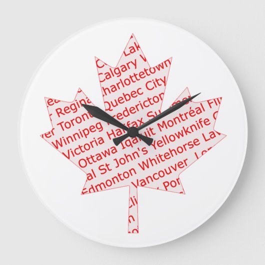 Feuille d'érable avec horloge des villes canadienn (Recto)