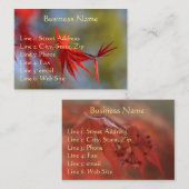 Feuille d'érable, Carte de visite (Devant / Derrière)