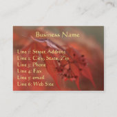 Feuille d'érable, Carte de visite (Dos)